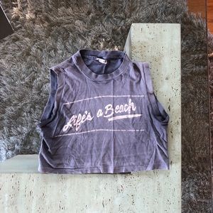 Life’s a beach vintage crop top